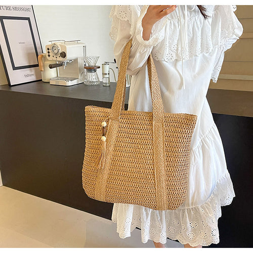 Gewebte Textur Strandtasche