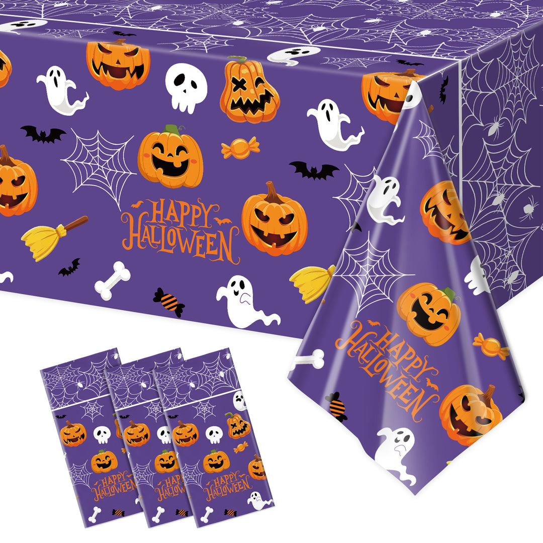 Einweg-Party-Tischdecke mit Halloween-Motiv und Servietten-Set