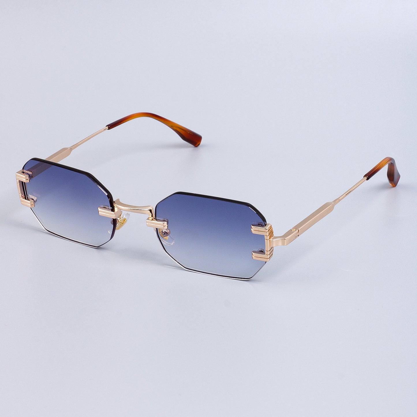 Damen Designer Sonnenbrille im modernen, sechseckigen Stil Karnz
