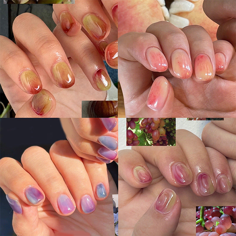 Künstlerisches Marmor-Effekt Press-On Nagelset Karnz