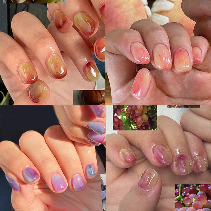 Künstlerisches Mattes Press-On-Nagelset mit einzigartigen floralen Mustern Karnz