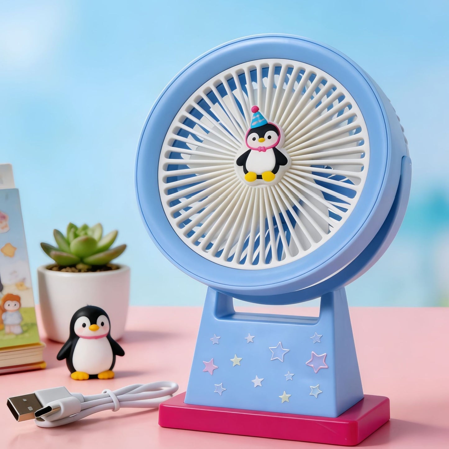 Damen Lustiger Tischventilator im kreativen Tierdesign Karnz