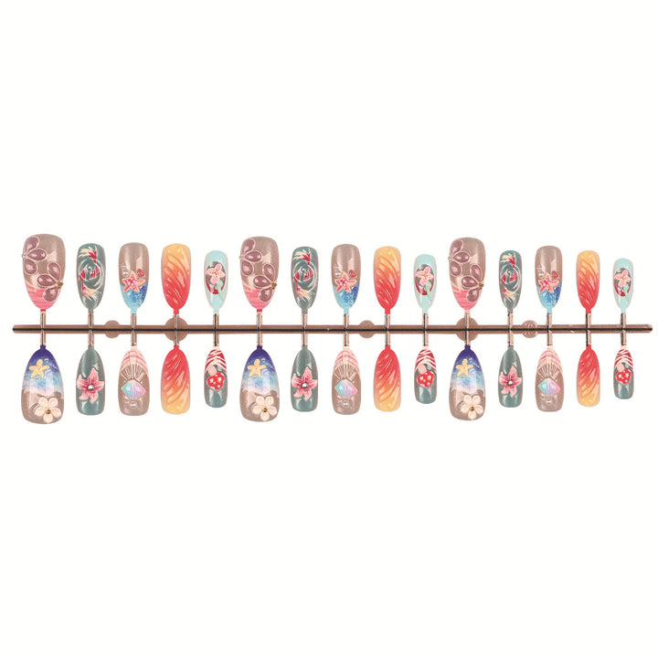 Künstlerische Tropische Nagelkunst Kollektion