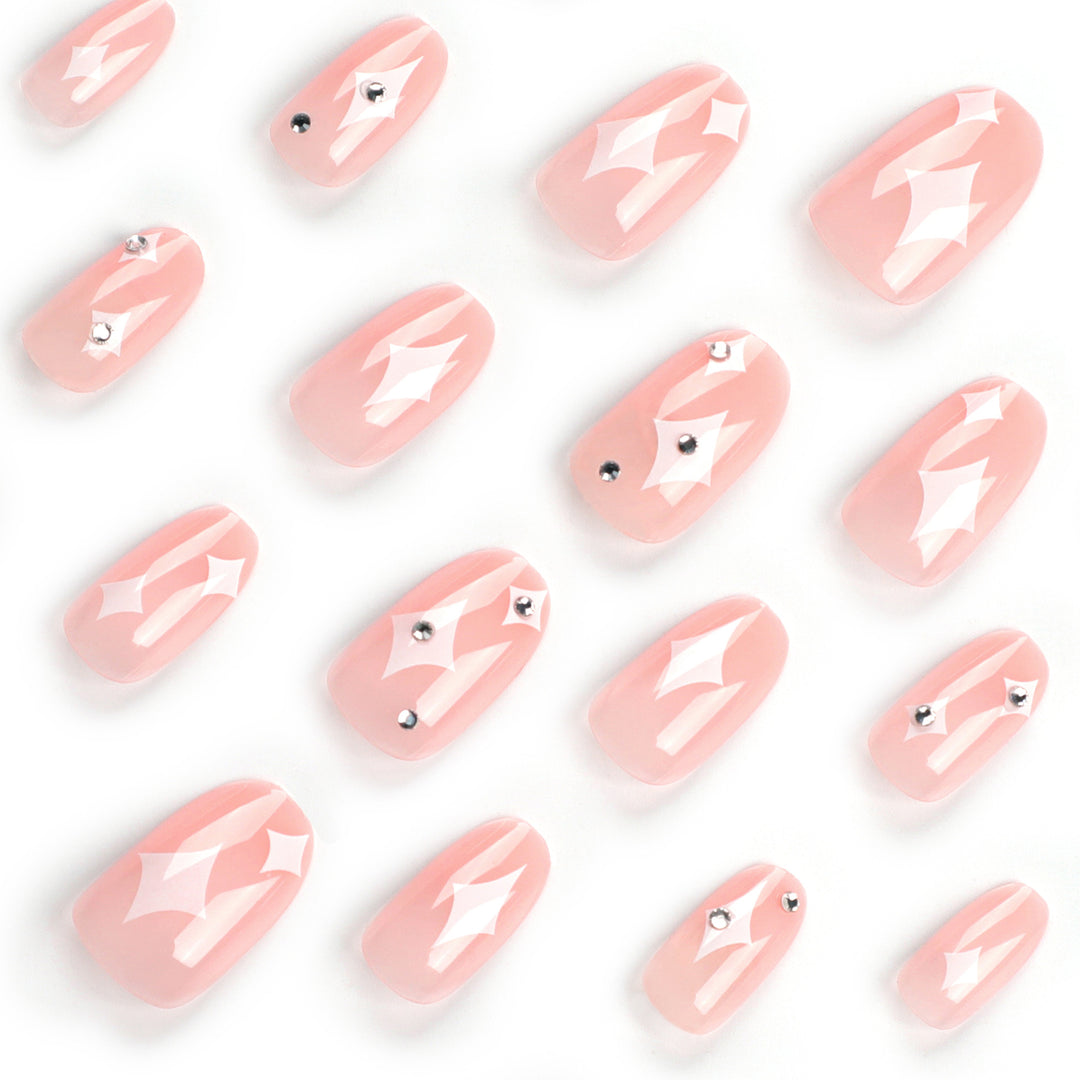 Kunstvolle Acryl-Nägel mit glamourösem Glitzer-Design Karnz