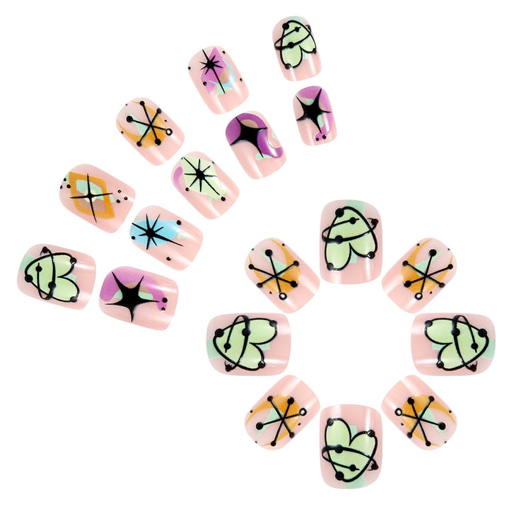 Künstlerische abstrakte Nagelkunst Karnz