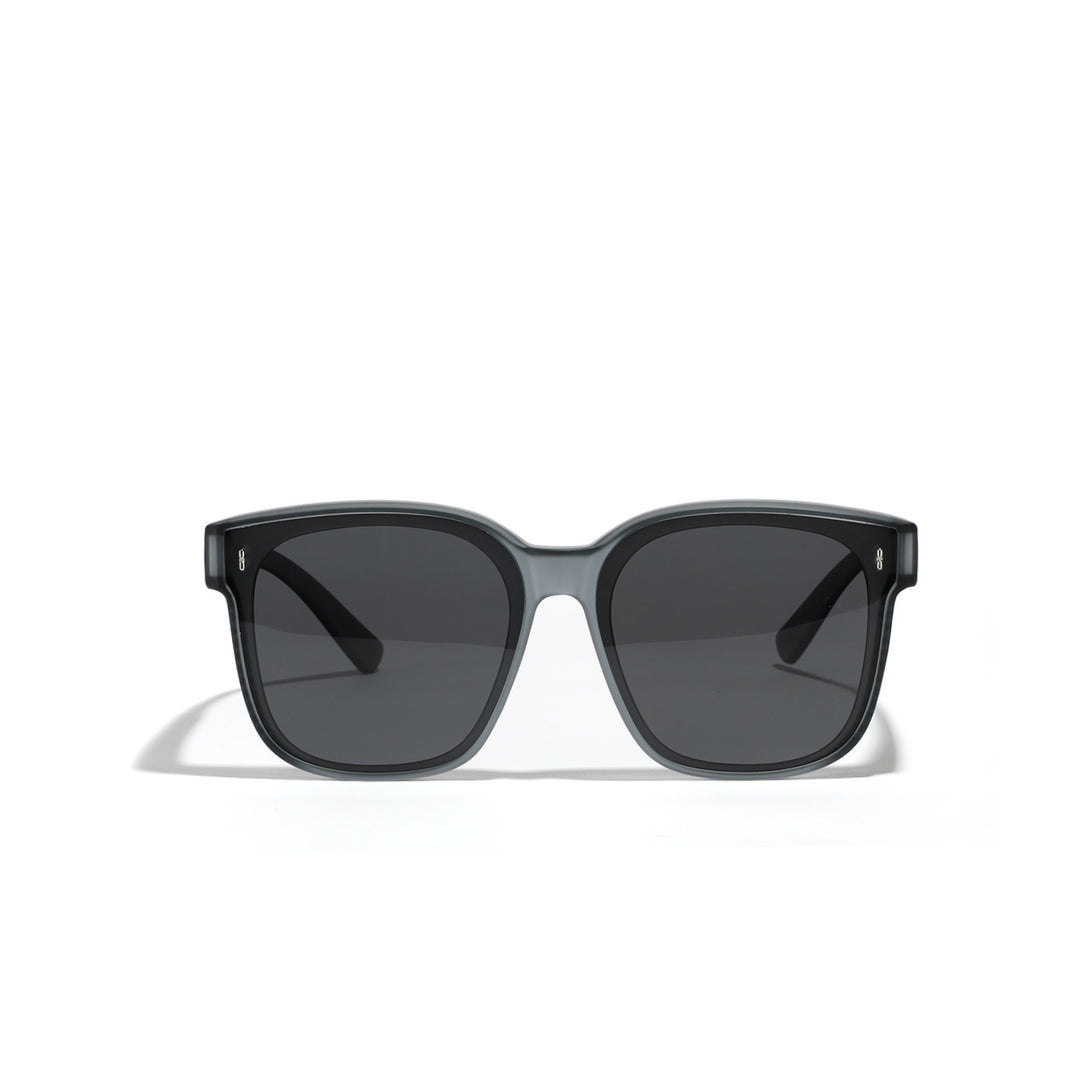 Damen quadratische Sonnenbrille mit modernem, hochglänzendem Rahmen und UV-Schutz Karnz