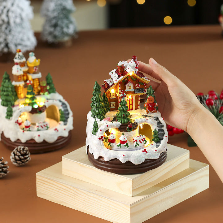 Dekorative LED Weihnachtsdorf Figurine Karnz