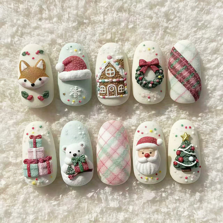 Festliches saisonales Nail Art Set zum Aufkleben