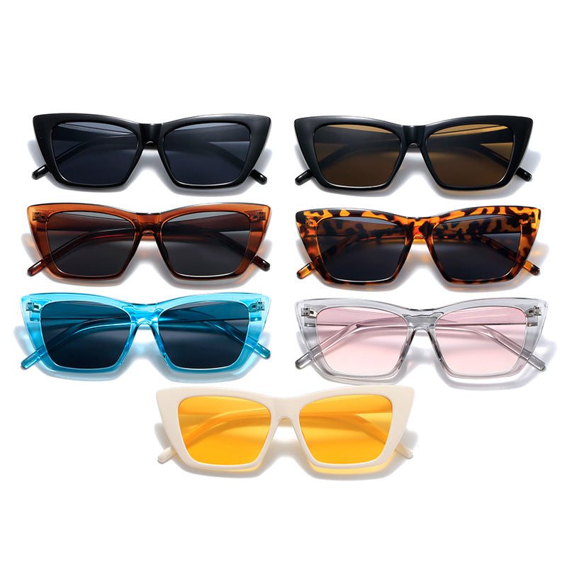 Damen trendige oversized Sonnenbrille mit innovativem transparentem Rahmen Karnz