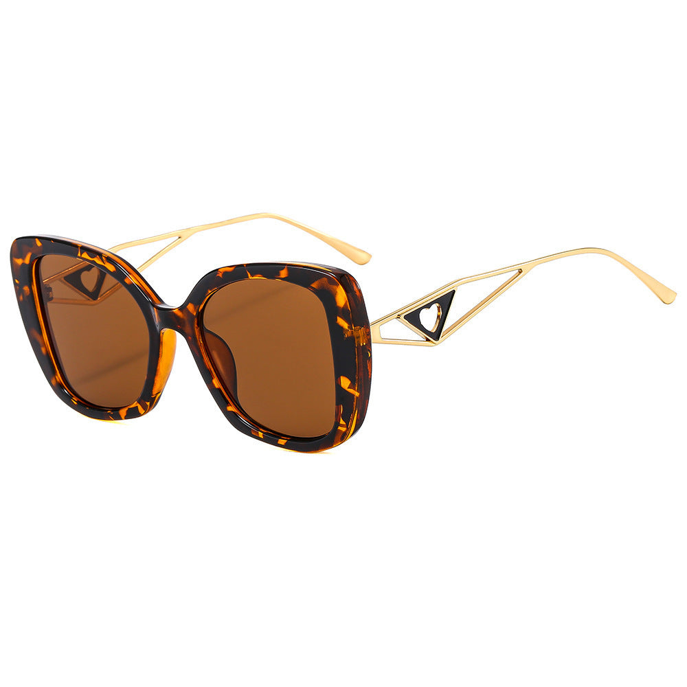Damen modische Sonnenbrille mit auffälliger quadratischer Rahmenkonstruktion Karnz