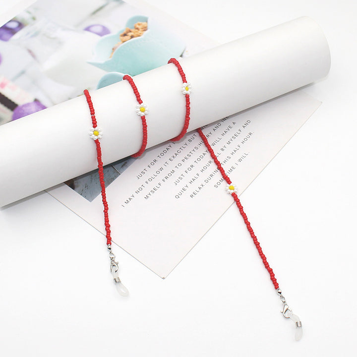 Floral Beaded Eyewear Chain Karnz
