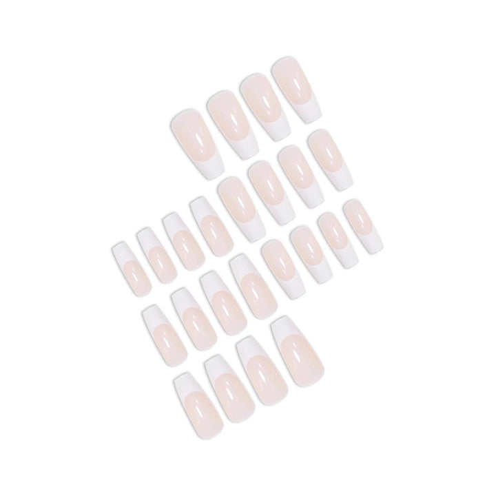 Elegante French Tip Nagelkunstverlängerungen Karnz
