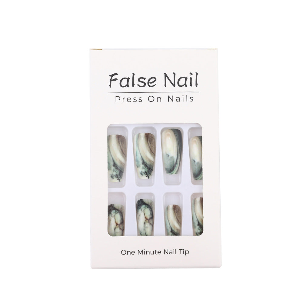 Künstliche Nail Art Kunstnägel im eleganten Marmor-Design Karnz