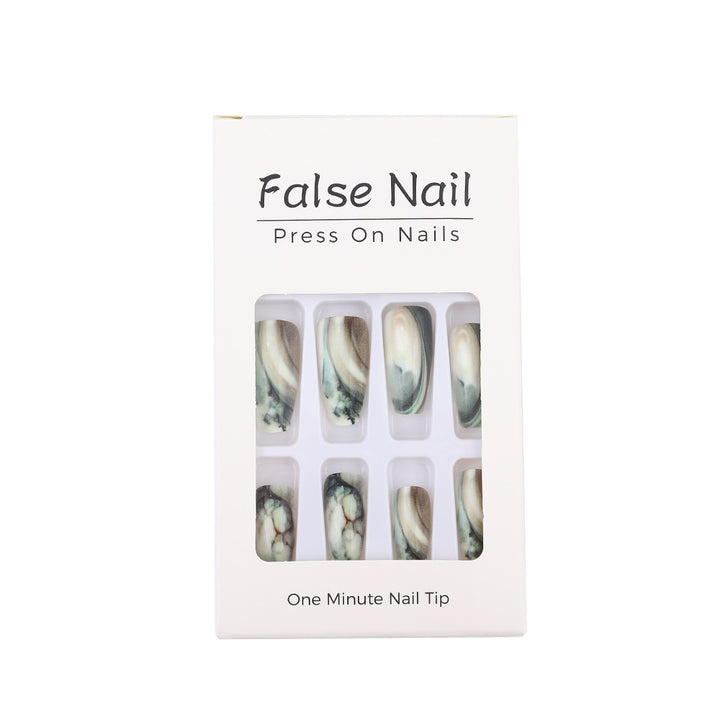 Künstliche Nail Art Kunstnägel im eleganten Marmor-Design Karnz