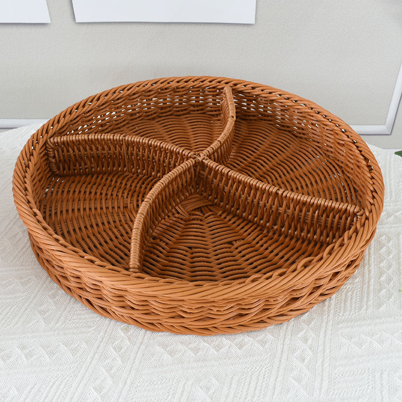 Artisan Woven Round Storage Tray Karnz