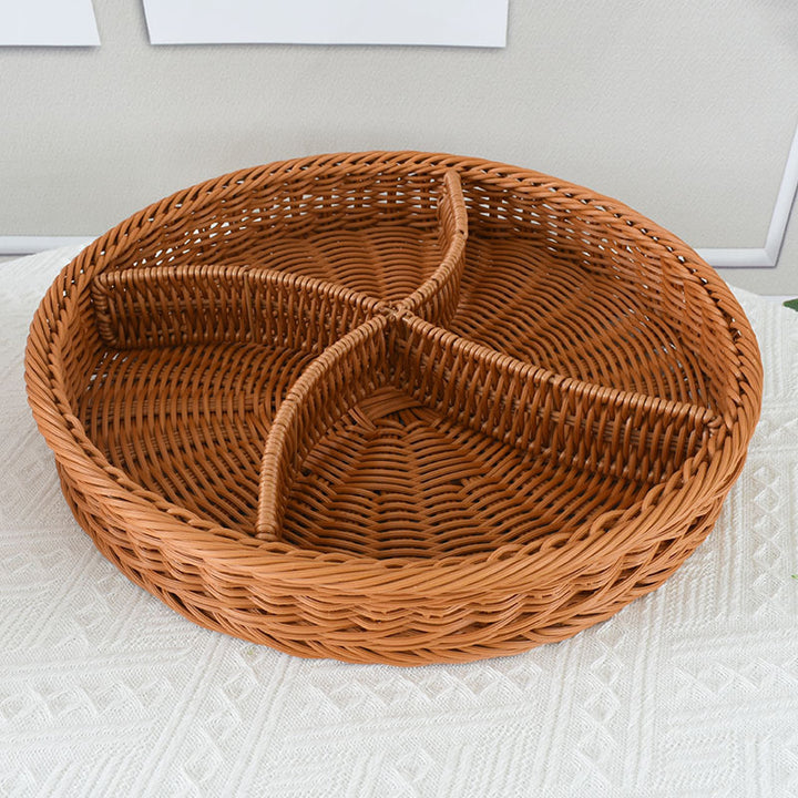 Artisan Woven Round Storage Tray Karnz