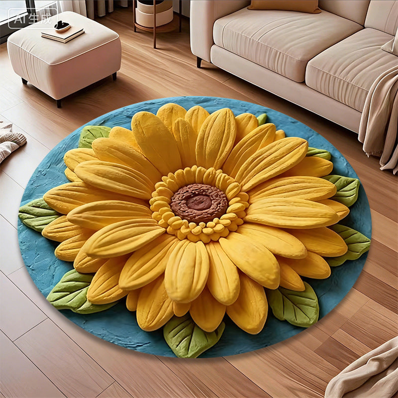3D Blumen-Themen Teppich