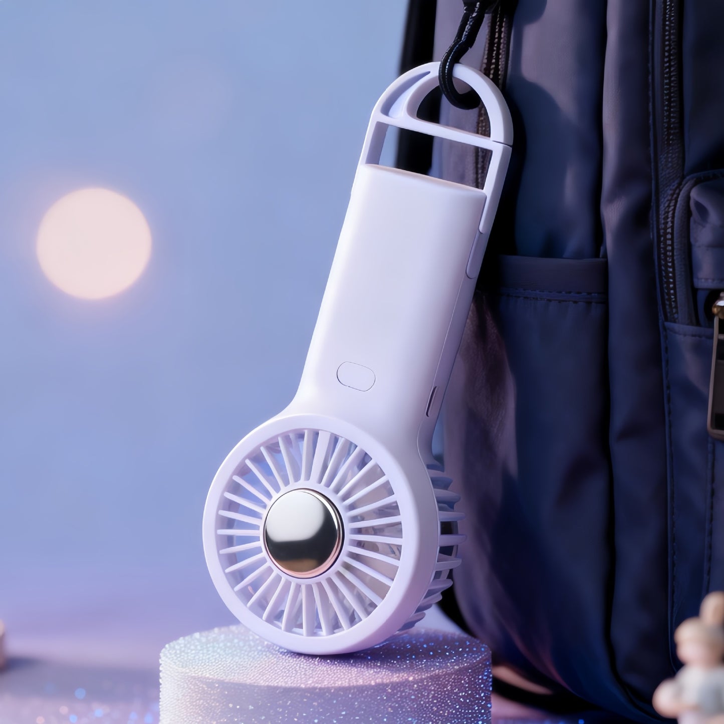 Damen tragbarer USB-Handventilator mit Haarschutzfunktion Karnz