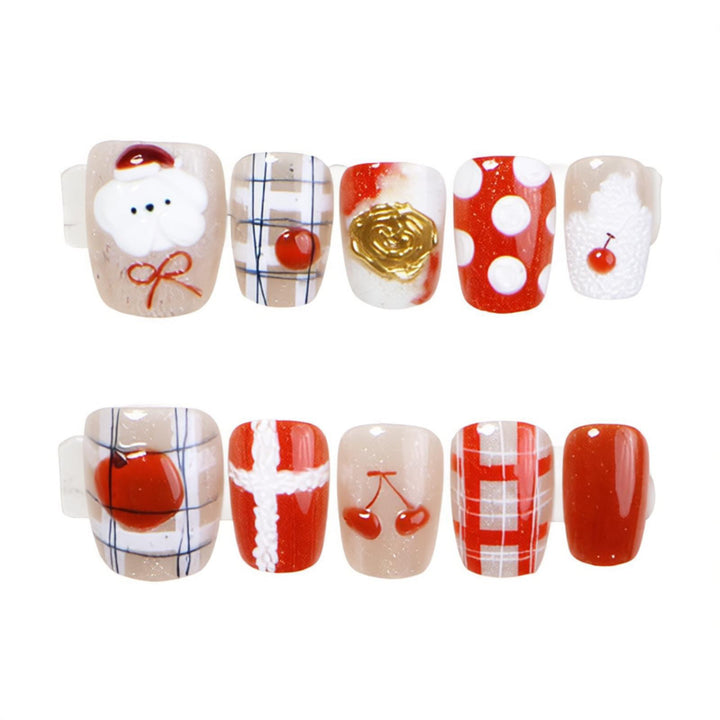 Festliches Press-On Nagelkunst Set Karnz