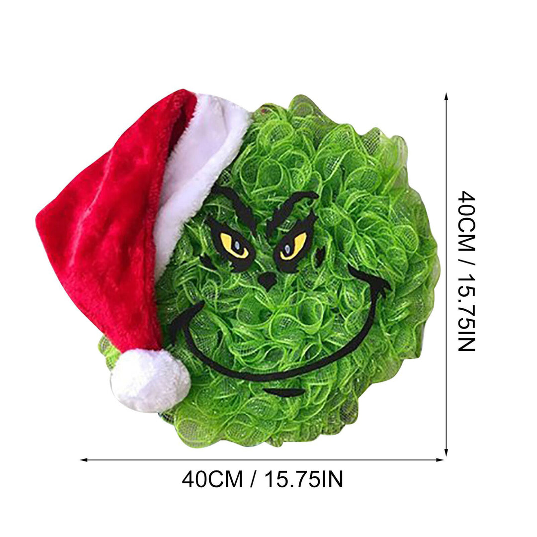 Festlicher Grinch-Themen Türkranz