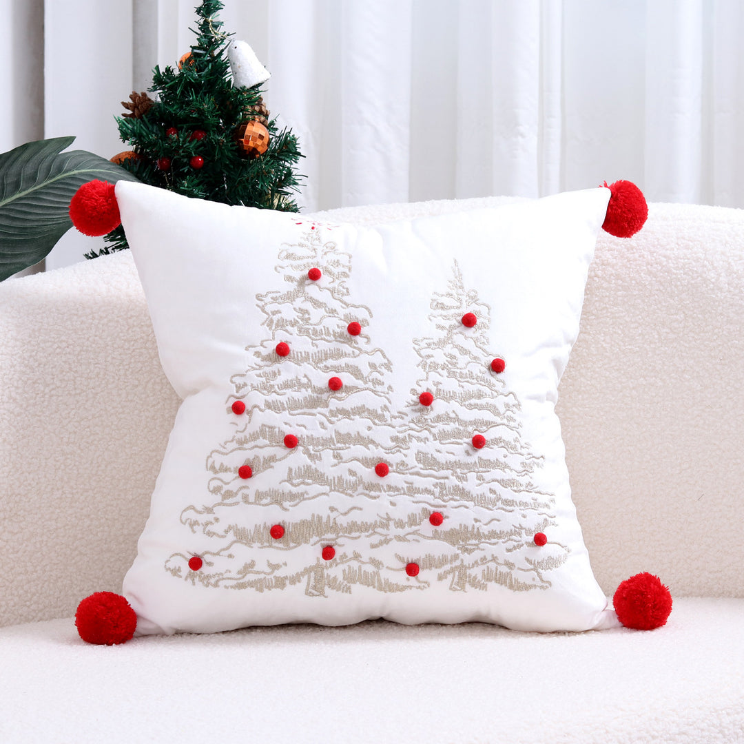 Dekoratives Weihnachts-Wurfkissen mit Hirschsilhouette