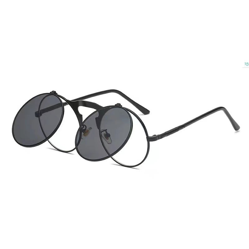 Damen Runde Designer-Sonnenbrille mit innovativem Rahmen Karnz