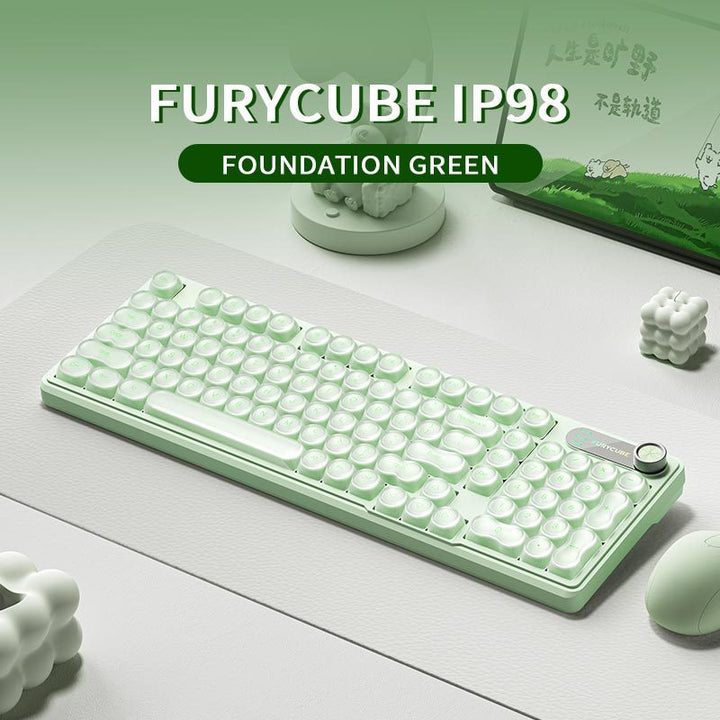 Retro Runde-Tasten Mechanische Tastatur Karnz