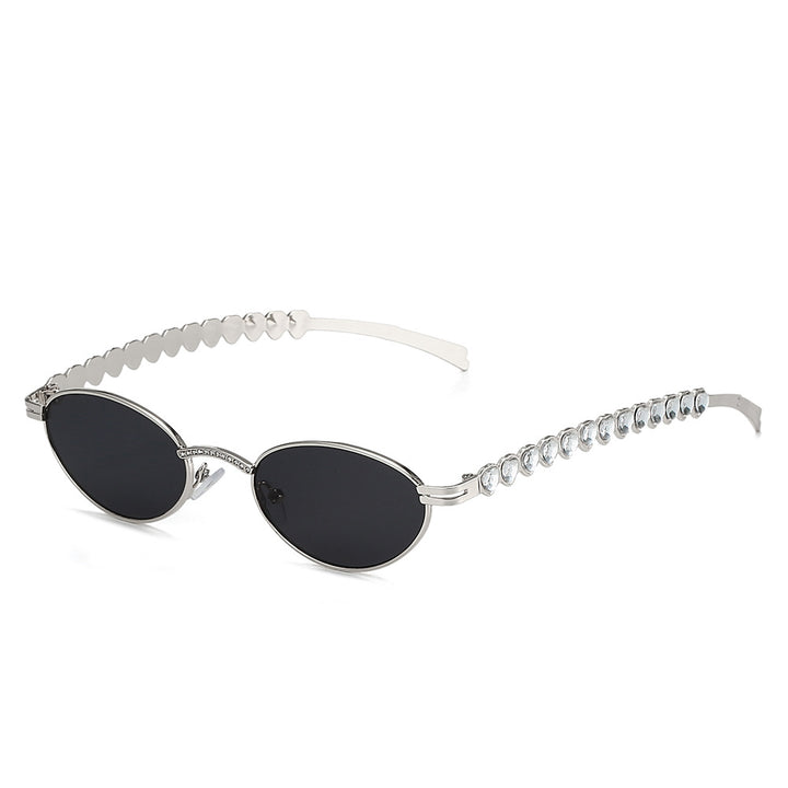 Statement Cat-Eye Optische Brille mit Kristallakzenten Karnz