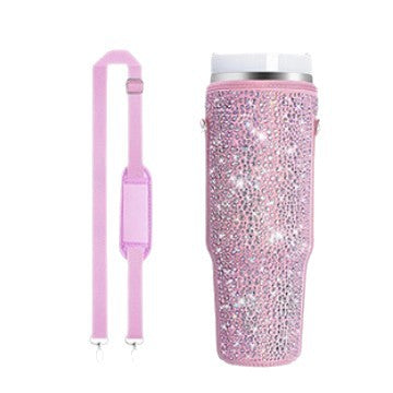 Damen Glitzernde Isolierflasche Hülle Karnz