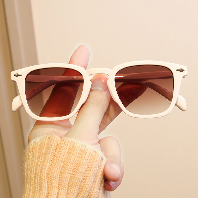 Damen moderne quadratische Sonnenbrille mit verspiegeltem UV-Schutz Karnz