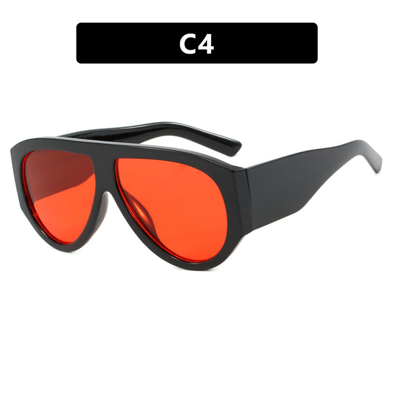 Damen modische Sonnenbrille im modernen Design mit breitem Rahmen Karnz