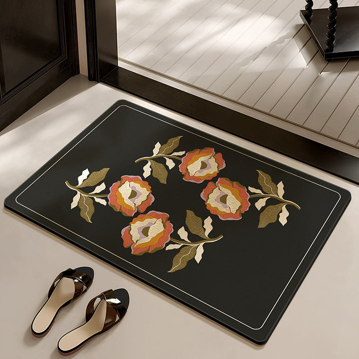 Stylische Blumenmuster Badezimmermatte