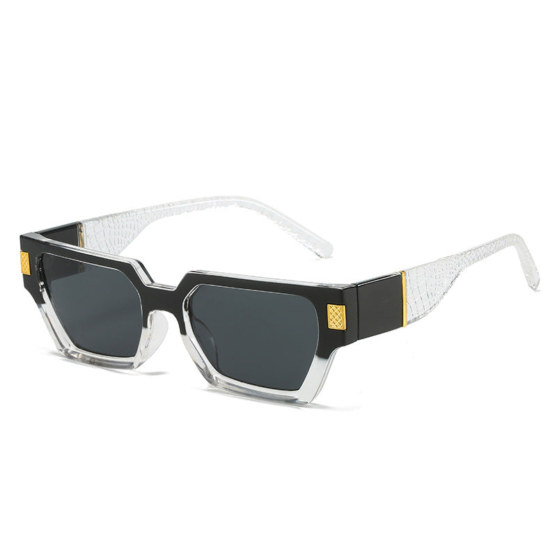 Damen modische Sonnenbrille mit einzigartigem geometrischen Rahmen und luxuriösen Details Karnz