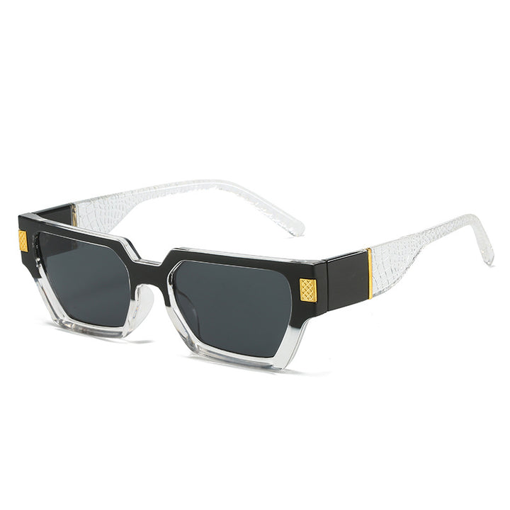 Damen modische Sonnenbrille mit einzigartigem geometrischen Rahmen und luxuriösen Details Karnz