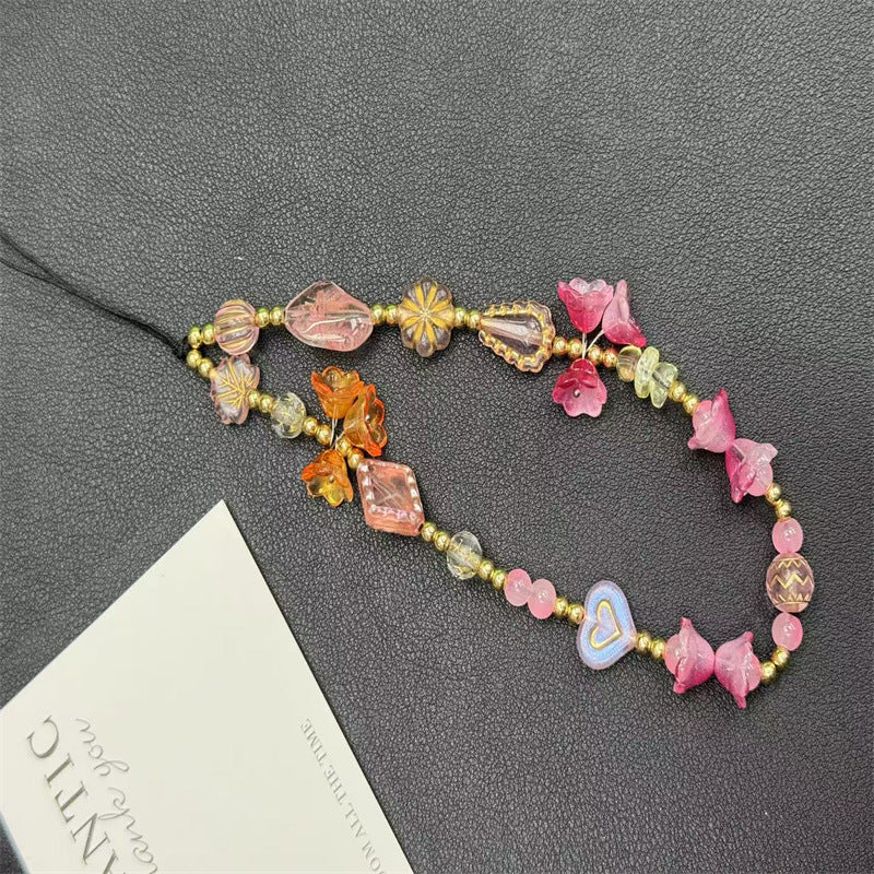 Blumenkette mit Perlen Karnz