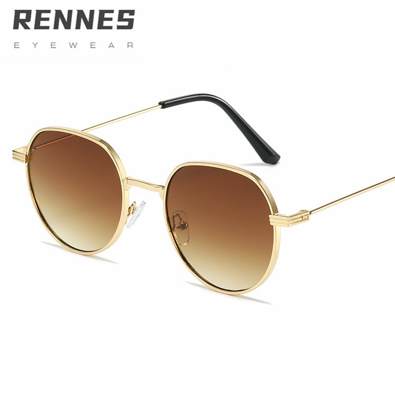 Damen Stilvolle runde Designermode Sonnenbrille Karnz