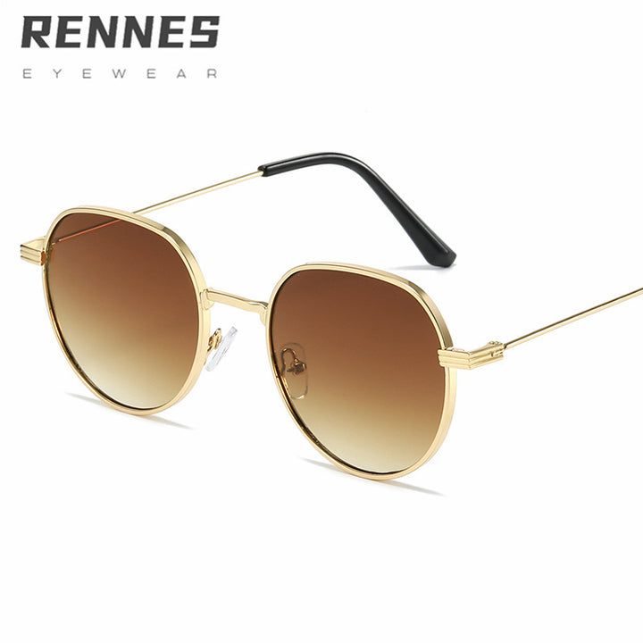 Damen Stilvolle runde Designermode Sonnenbrille Karnz