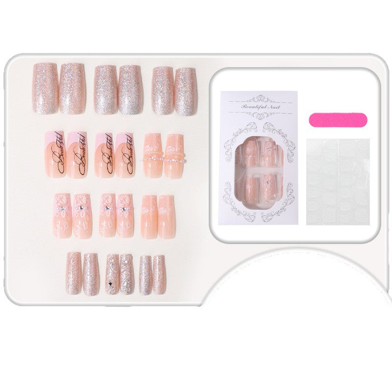 Schimmernde elegante Press-On-Nagelspitzen Karnz