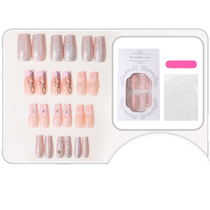 Schimmernde elegante Press-On-Nagelspitzen Karnz