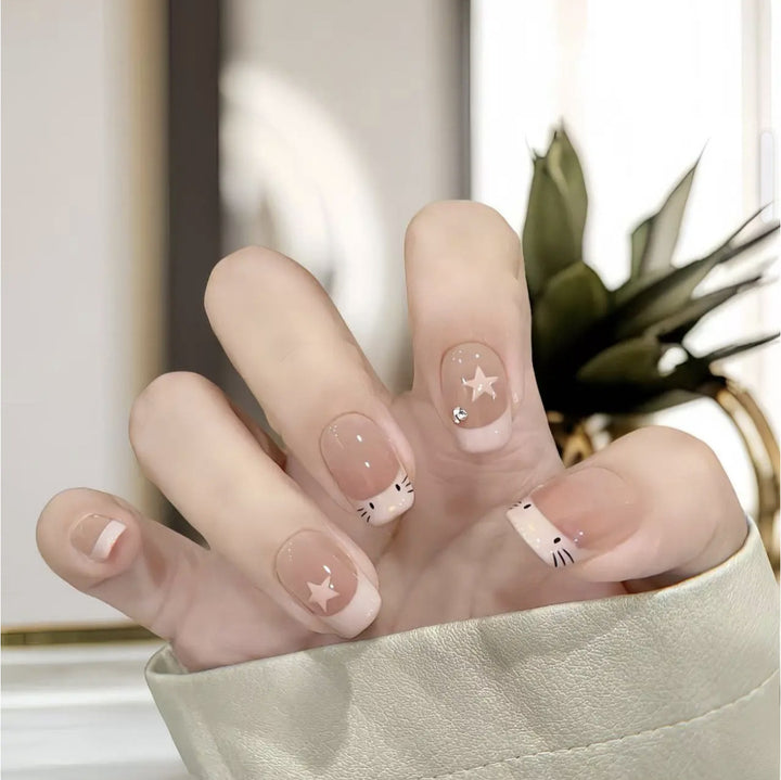 Verspielt Thematisierte Press-On Nagelkunst Karnz