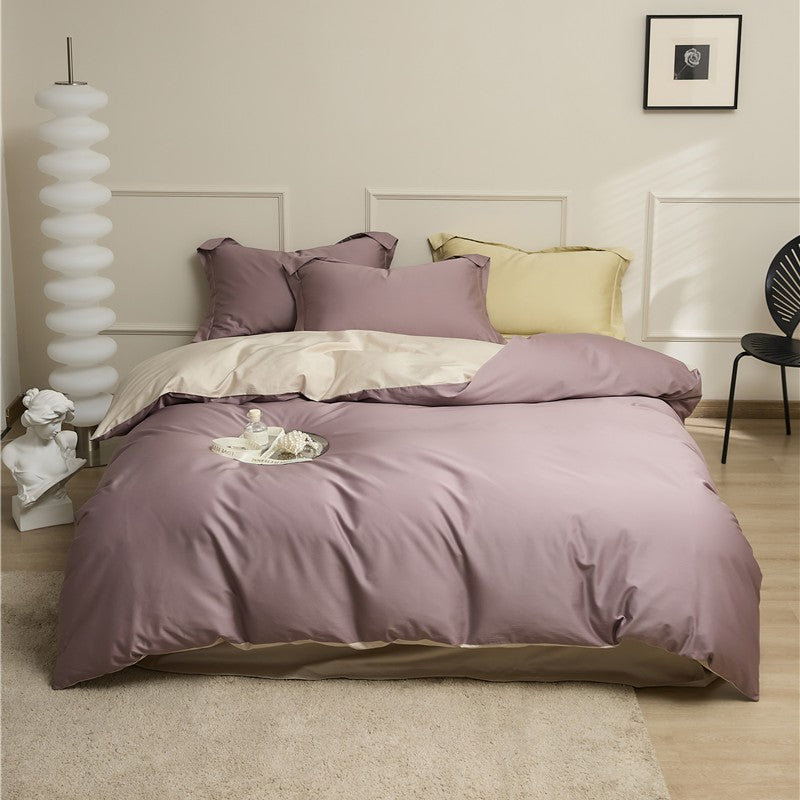 Wendbare Bettgarnitur aus Baumwoll‑Renforcé mit Soft‑Finish, verdecktem Reißverschluss und extra Kissenbezügen