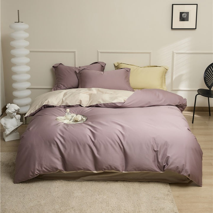 Wendbare Bettgarnitur aus Baumwoll‑Renforcé mit Soft‑Finish, verdecktem Reißverschluss und extra Kissenbezügen