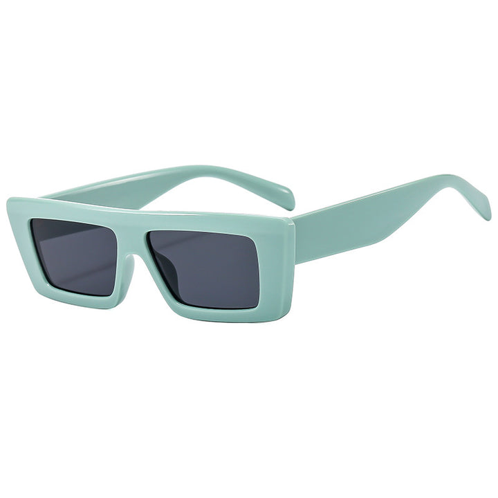 Damen Modische rechteckige Sonnenbrille im modernen Design Karnz