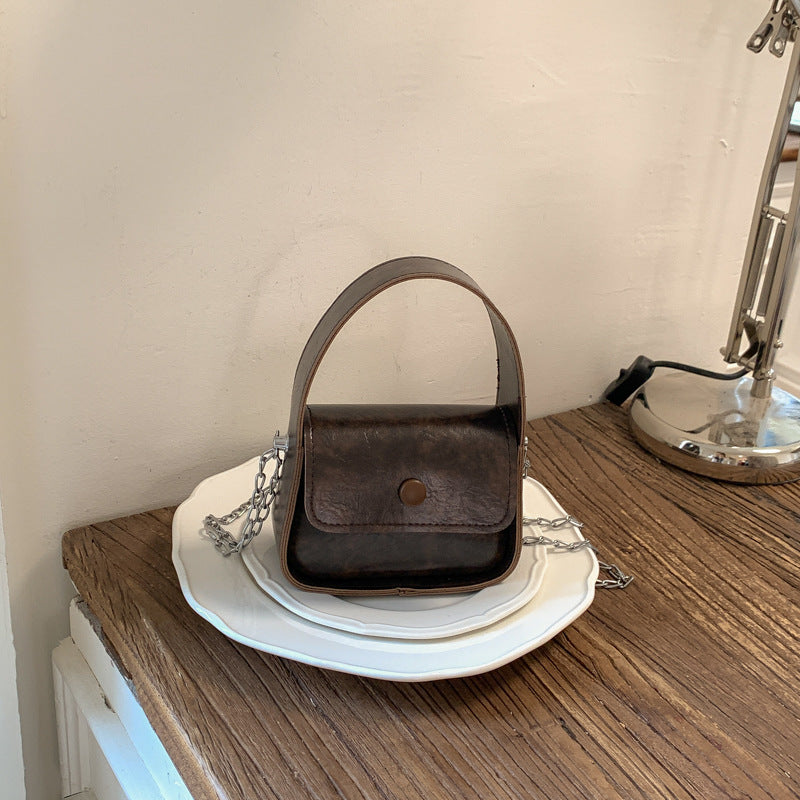 Vintage-inspirierte Lederhandtasche