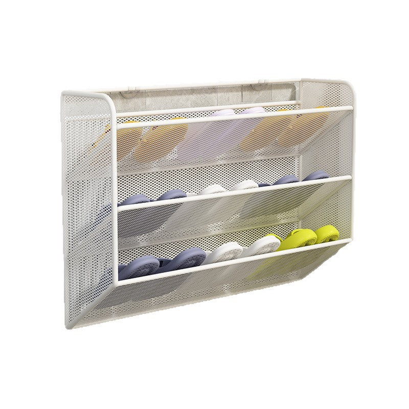 schlanker Über-Tür-Mesh-Schuhregal-Organisator mit belüftetem, schrägem Regal Karnz