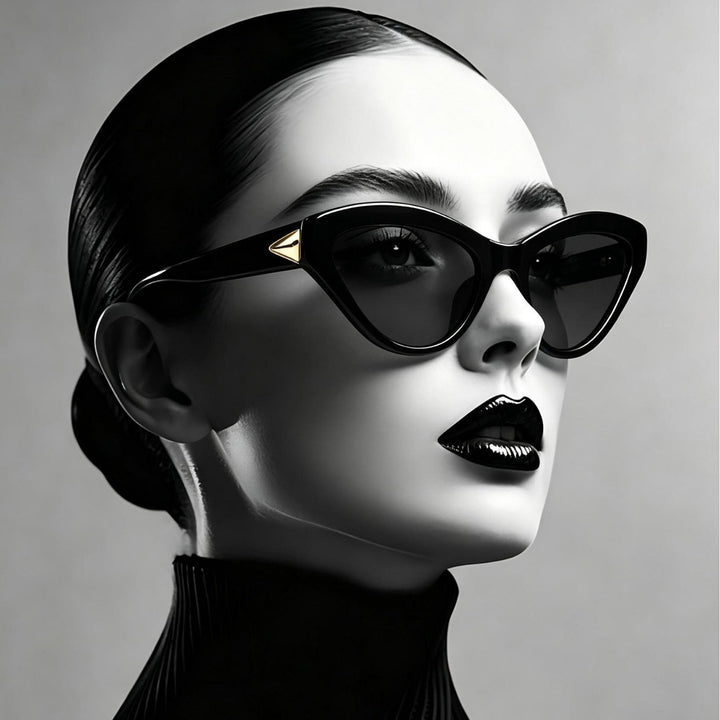 Vintage Cat-Eye Sonnenbrille mit luxuriösen Details Karnz
