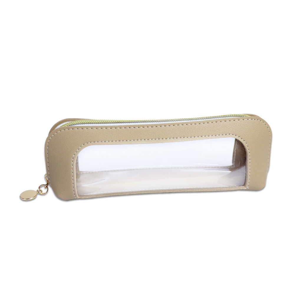 Transparente Tasche mit goldenen Akzenten