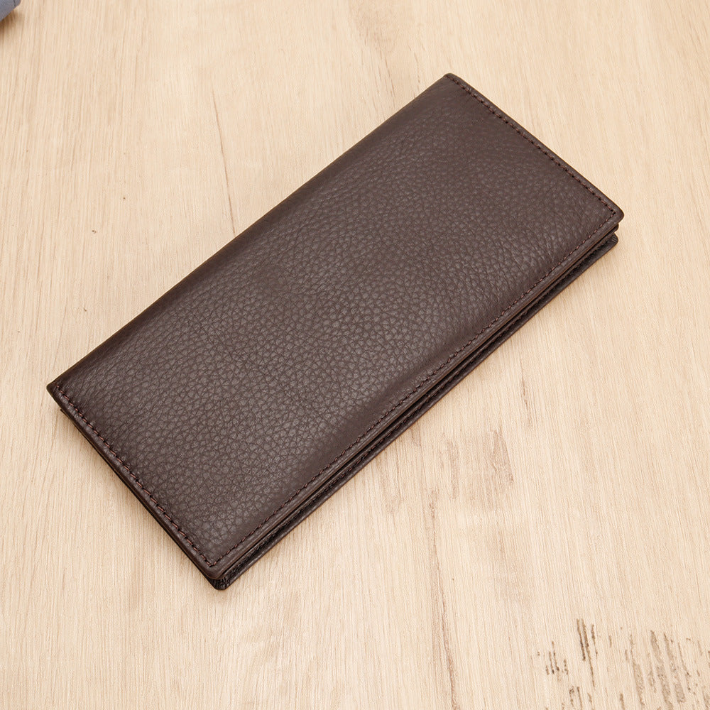 Texturiertes Leder Lang Wallet Karnz
