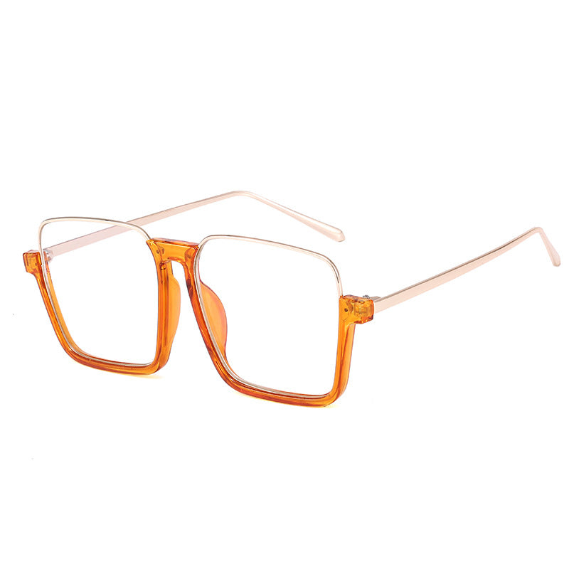 Damen quadratische Sonnenbrille mit transparentem Rahmen und polarisierenden Gläsern Karnz