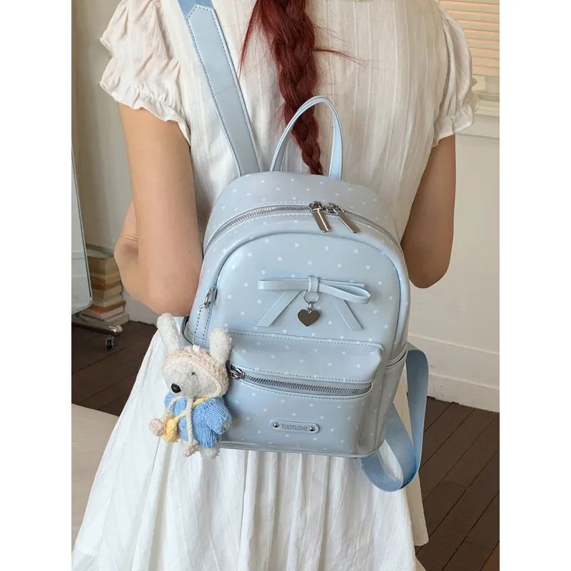Polka-Dot Dekorativer Mini-Rucksack Karnz